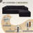 Boneless 105 '' W No Assembly Required Upholstery Corduroy Modular Sectional Couch Sofa with L-Shape Chaise 2 Piece and 5 Pillows Back, Free Combination, Modern Modular Sofa with Deep Seat-1377828958-1381101138