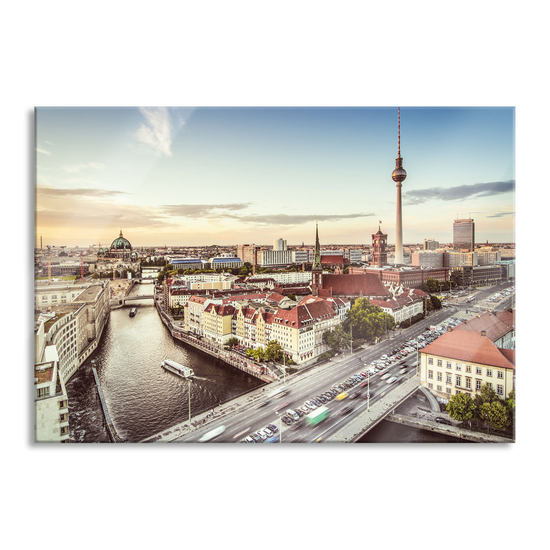 Glasbild Skyline von Berlin