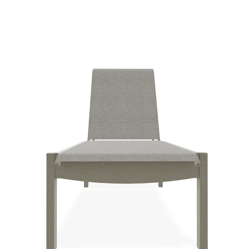 Chaise longue sans accoudoirs empilable en polymère avec accoudoirs Leeward, Burke, Tempête