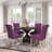5-piece Dining Set, Cross-Buck Round Table with 4 Tufted Chairs-379331033