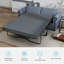 Causeuse-lit double rembourré double avec matelas intégré, gris-66447476-66447479
