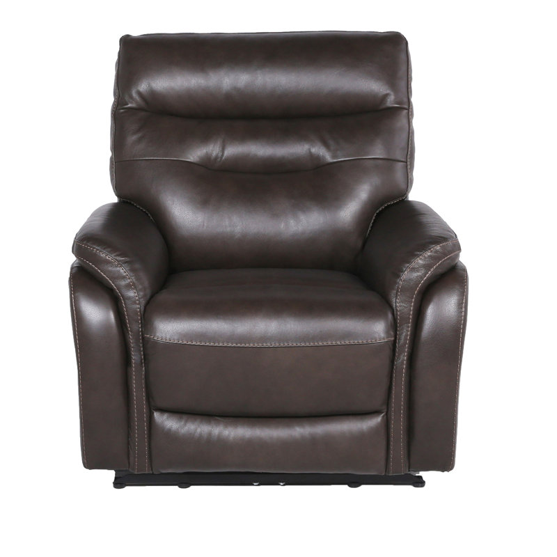 Aonghus Upholstered Power Recliner, Dark Brown
