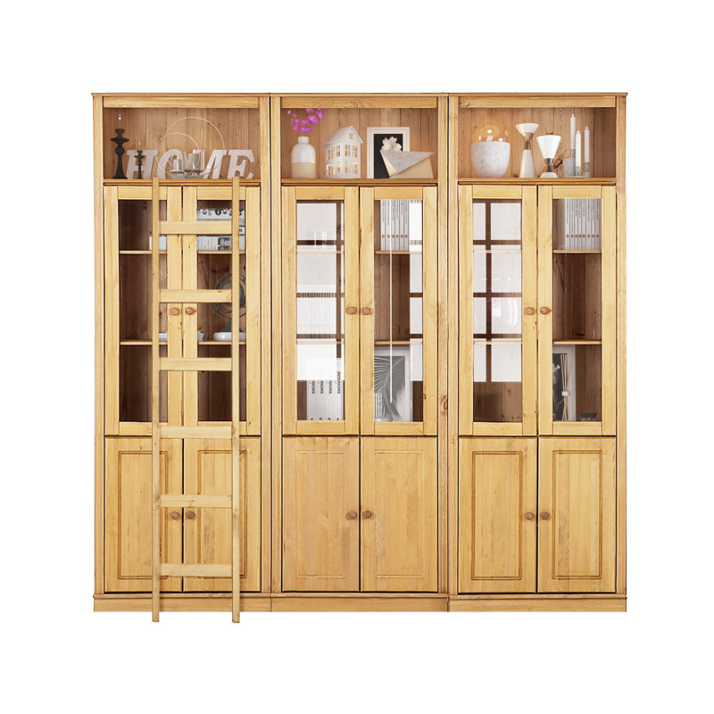 Delbis 223cm H x 222cm W Library Bookcase