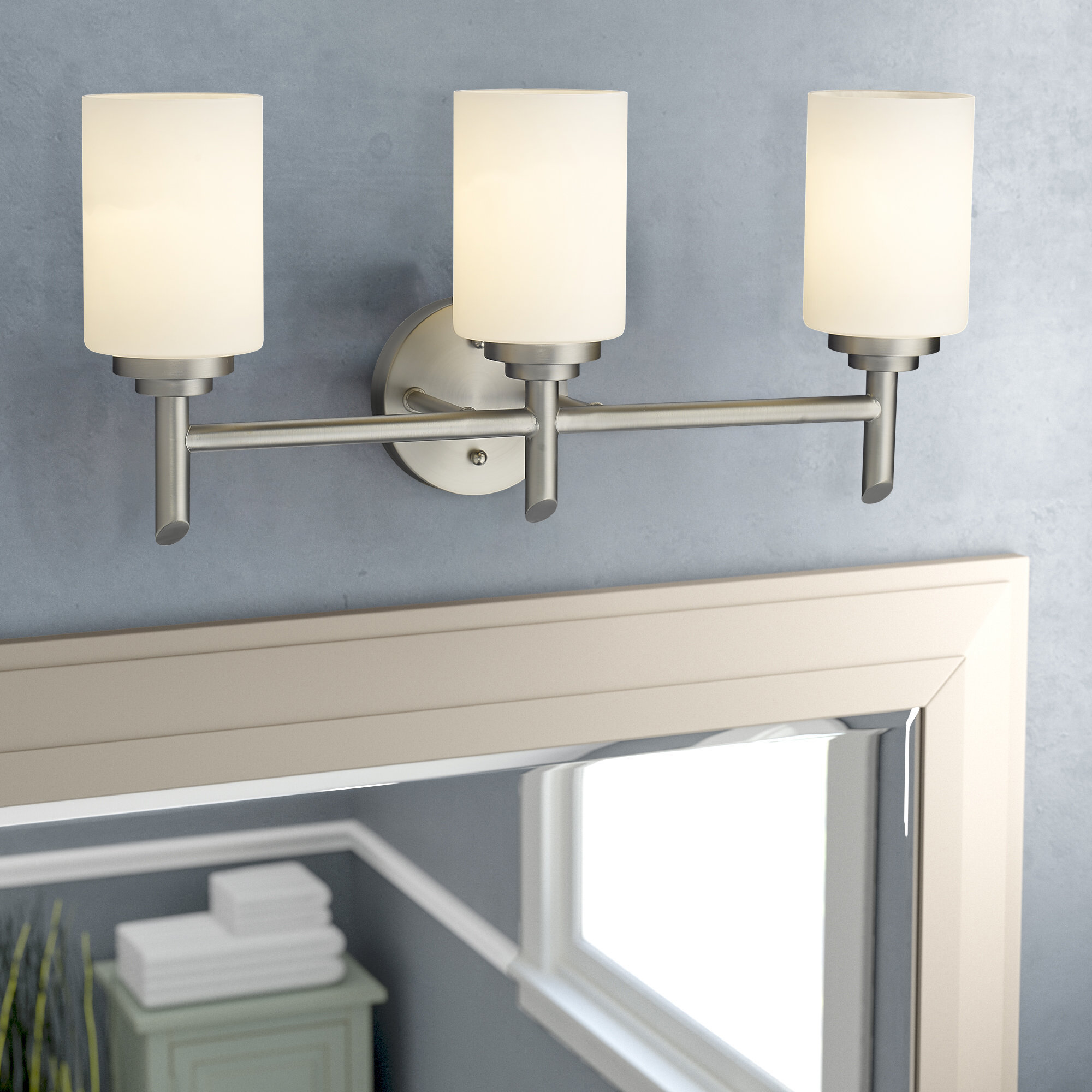 Ebern Designs 3-Lights Bathroom Vanity Light Fixtures,Over Mirror ...