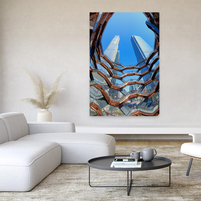 View Inside Of The Vessel New York City New York State USA by Steven Lindner - Wrapped Canvas Print, 152.4 cm H x 101.6 cm W