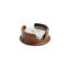 Round Coasters with Wood Base, Set/6
