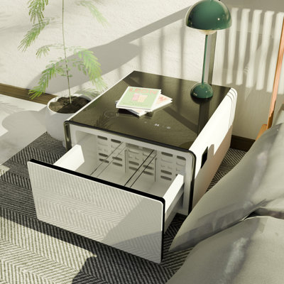 Table d'appoint moderne et intelligente avec réfrigérateur intégré
