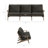 Saratoga Outdoor Teak Sofa In Weathered Gray Flint-123103142