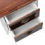 Table de chevet 2 tiroirs en brun / blanc