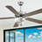 52" Garrett 5 - Blade Standard Ceiling Fan in Brushed Nickel/Brown Blades with Light Kit Included-88567992
