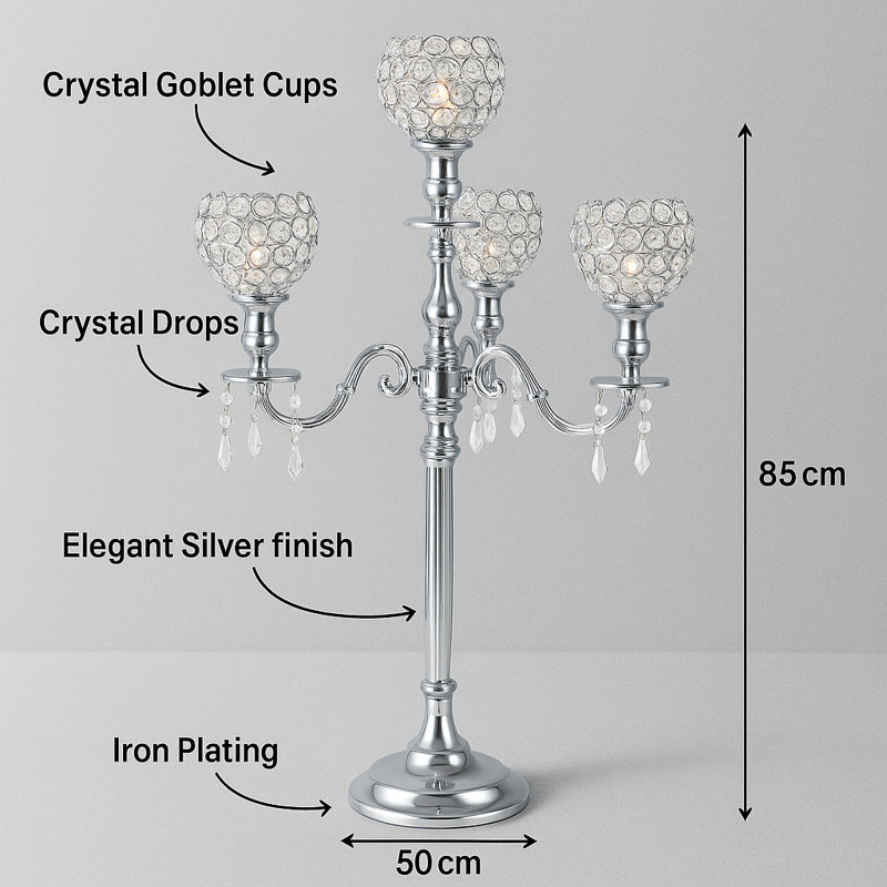 Crystal Tabletop Candelabra