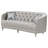 Dolby Grey And Chrome Sofa With Tufted