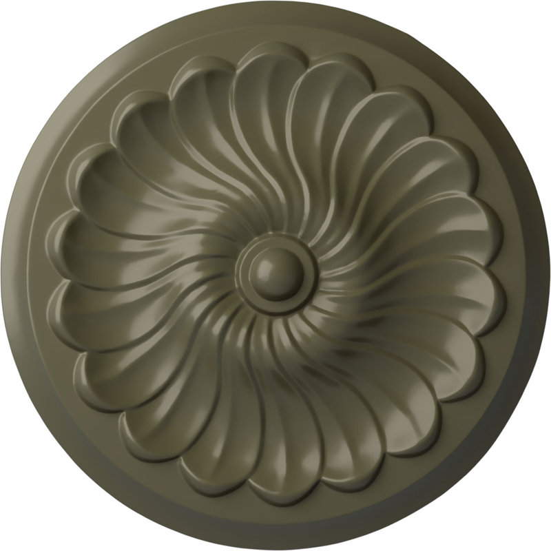Médaillon de plafond en spirale Endurathane, Tortue peinte