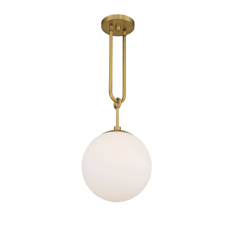 Luminaire suspendu 1 lumière Saver House Becker, Laiton