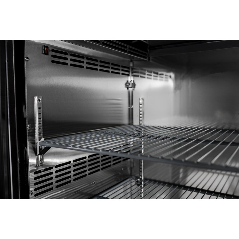 Réfrigérateur sous comptoir à trois portes, Noir