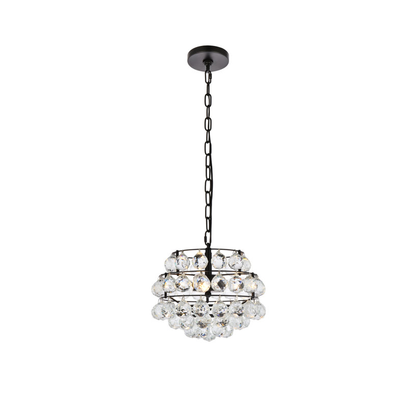 Kieron 3 - Light Unique/Statement Pendant, Black, 72" H x 12" W x 12" D