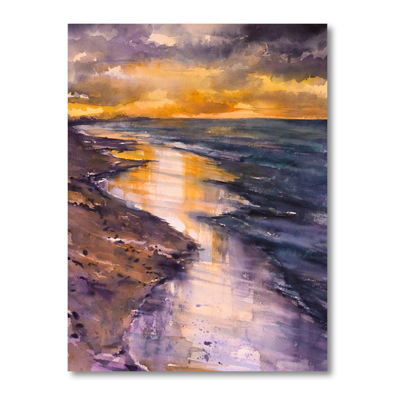 Fleurs roses et mauves après le coucher du soleil - reproduction sur toile, H 40 po x l 30 po x P 1,5 po, Toile tendue