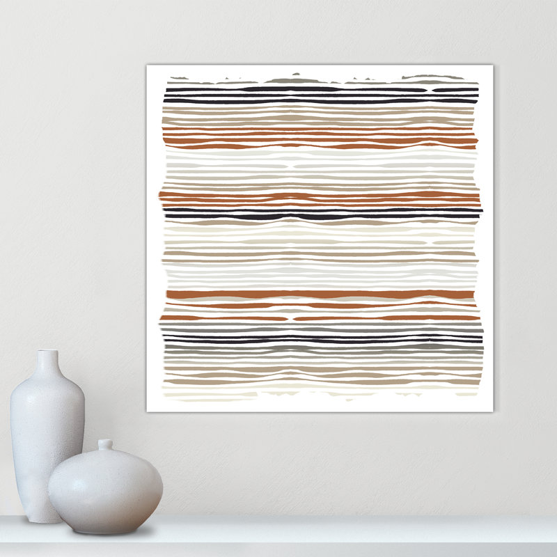 «Stripes Square Print» par Kimberly Allen, l 30 po x H 30 po, Wrapped Canvas, Sans cadre