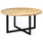 Kealan Round Solid Wood Top Metal Base Dining Table-1793140990