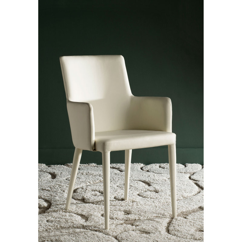 Fauteuil de 24 po de large Tjust, Similicuir crème, gris