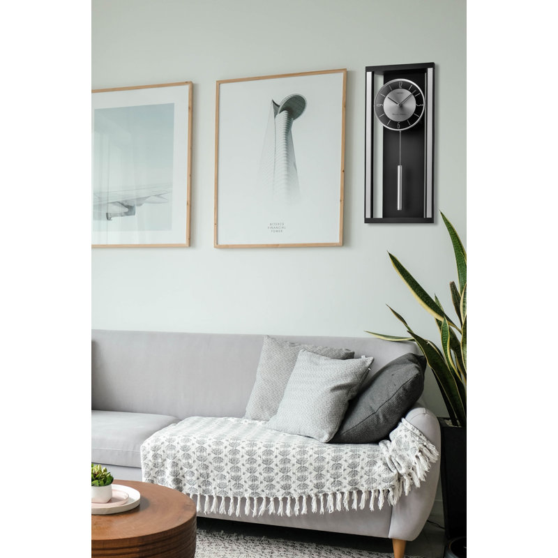 QXM396KLH Seiko Classic Modern Pendulum Clock, Black