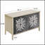 Buffet moderne avec 4 portes, tablettes réglables et pieds de soutien supplémentaires pour un rangement et une sécurité accrus