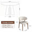Ensemble de salle à manger rond Amberly 5 pièces, style moderne du milieu du siècle, avec chaises rembourrées couleur crème, idéal pour la cuisine, la salle à manger ou le coin repas.-794637460-794637464-794637467