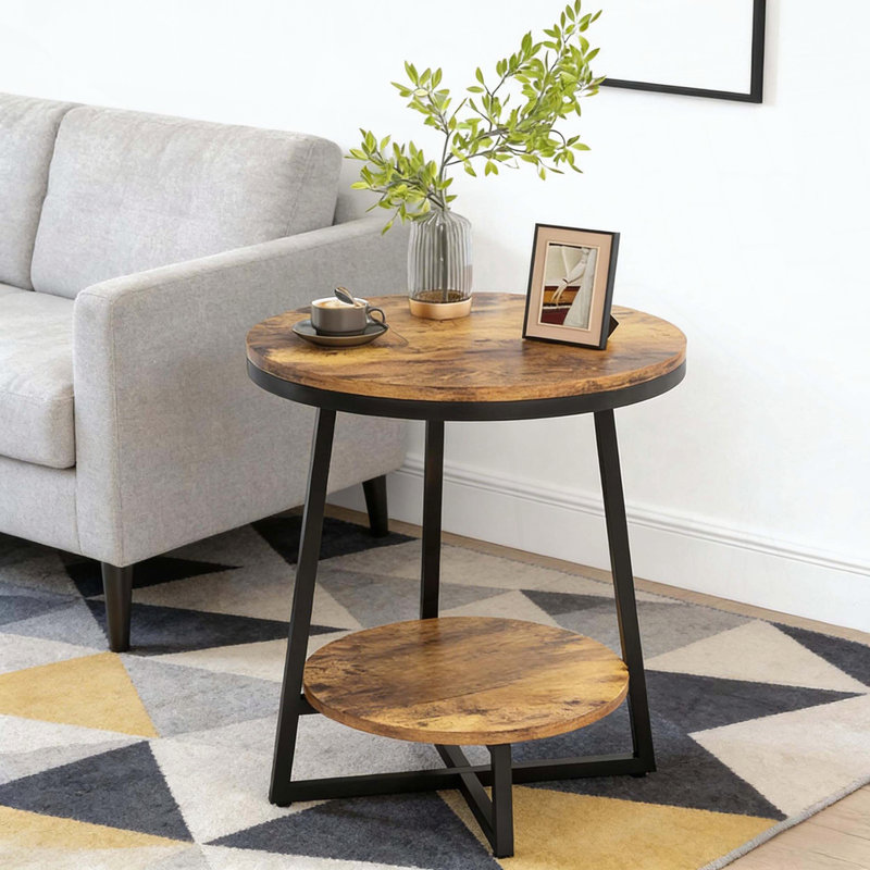 Table d'appoint moderne à 2 niveaux