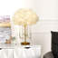 Lampe de table en plumes roses-2081080217