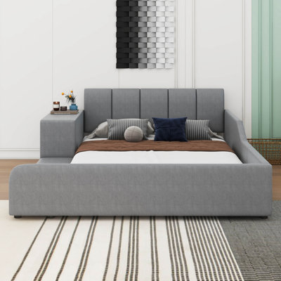 Venie Upholstered Bookcase Storage Bed