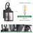 23"(H) 1-Pack Outdoor Wall Lantern Light – Vintage Black Metal Sconce with Clear Seeded Glass for Porch, Patio, and Garden (Bulb Not Included)