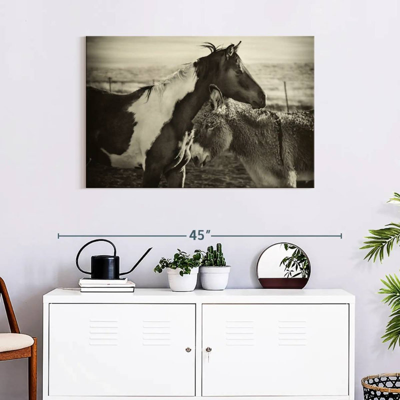 Kissing Horses I, H 24 po x l 36 po