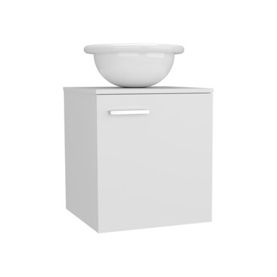Meuble-lavabo de salle de bain 1 porte avec lavabo