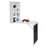 Floating Wall Mounted Table, Foldable Desk With Storage Shelves And Blackboard - Black+White