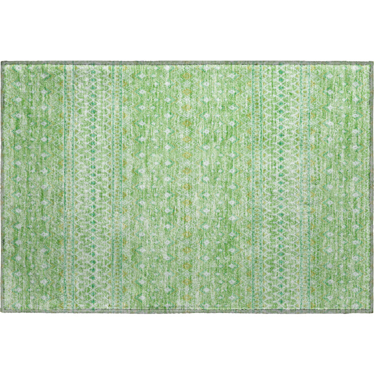 Premium Machine Washable Prisco Aloe Rug