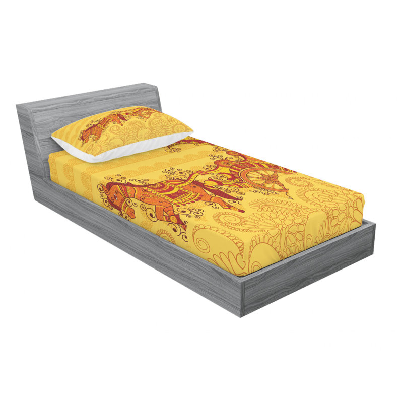 Ensemble de draps bohémiens, Ensemble de draps pour lit simple TG avec drap-hou