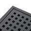 Caniveau de douche carré, 15 x 15 cm, acier inoxydable, noir mat, grille de protection-136051294