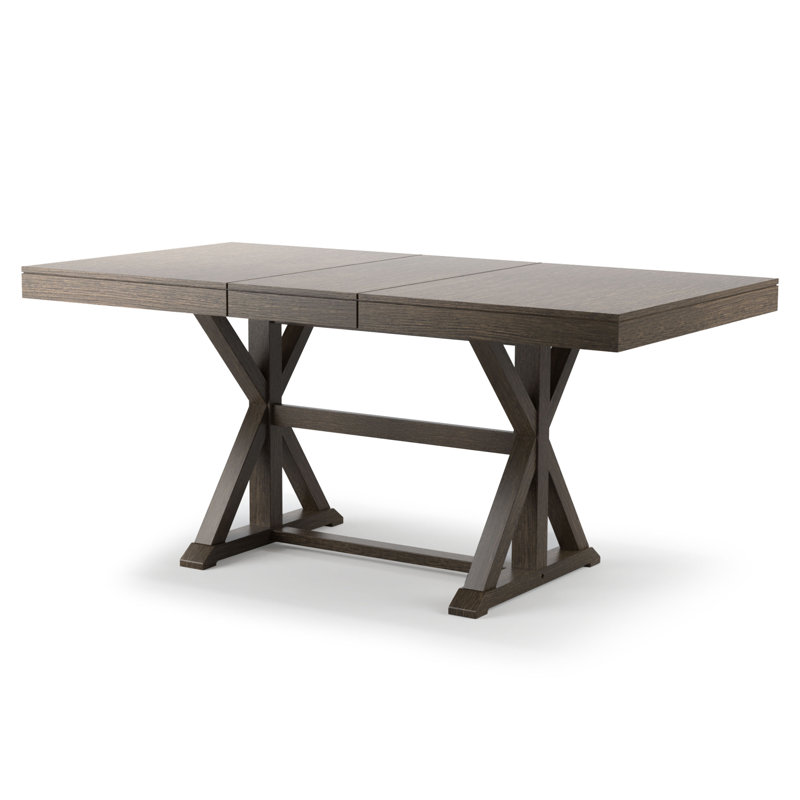 Rudasill Extendable Solid Wood Base Dining Table