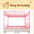Bunk Bed With USB Charging Station, Able To Split, Metal Bunk Bed, Storage Space, Bed With Safety Guardrail & Ladders, No Box Spring Needed
