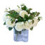Large White Rose Floral Arrangement In Vase