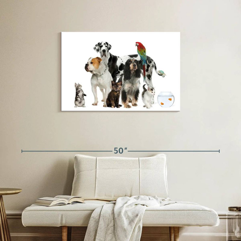Groupe d'animaux de compagnie, H 24 po x l 36 po