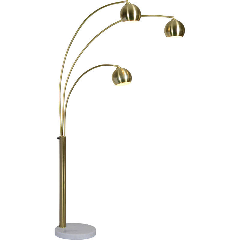 Dicken 83'' Satin Brass Tree Floor Lamp