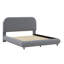 Lit plateforme tapissier de forme incurvée avec tissu épais-1732393816