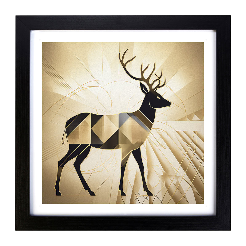 Single Picture Frame Print on Wood, Black