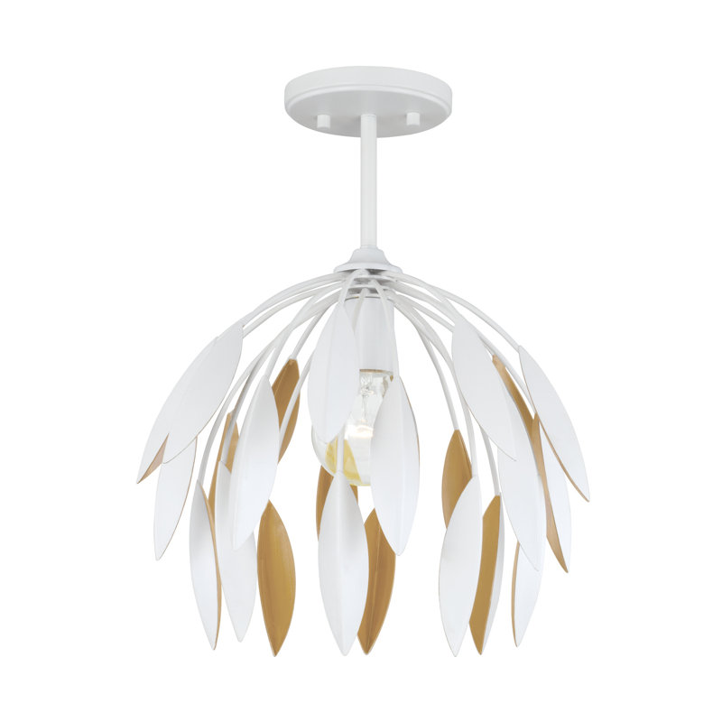 1 - Light Novelty Pendant, White, 63"H x 14"W x 14"D