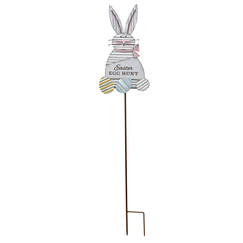 Piquet de jardin en métal Lapin de Pâques