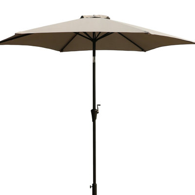 8.8 Feet Patio Umbrella - Gray, Aluminum Pole, 42lb Resin Base, - Cover, Windproof Feature Outdoor 8.8ft Gray 42 Pound Canopy, Rust-,