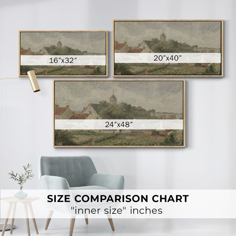 Série paysage - CMLxx - Toile tendue avec châssis encadré - Prêt à être accroché, Naturel, H 17 po x l 33 po