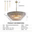 Grand lustre rond rond en verre doré à 12 niveaux de luxe Whistler (ampoules incluses)-1999081328-1999268917