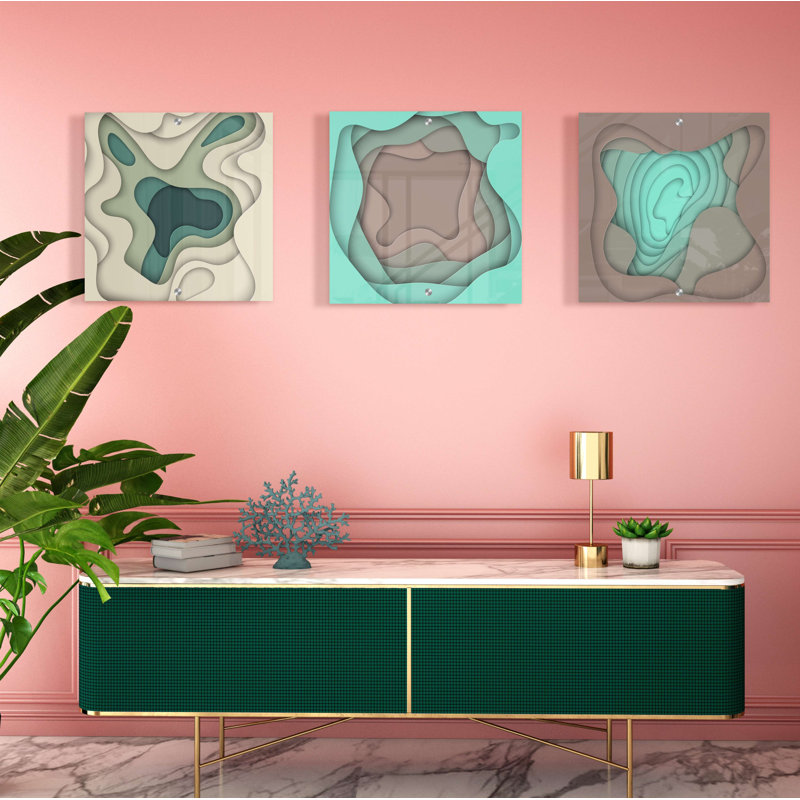 Ensemble de 3 décorations murales abstraites